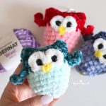 Crochet Mini Owl keychain with this Free Pattern